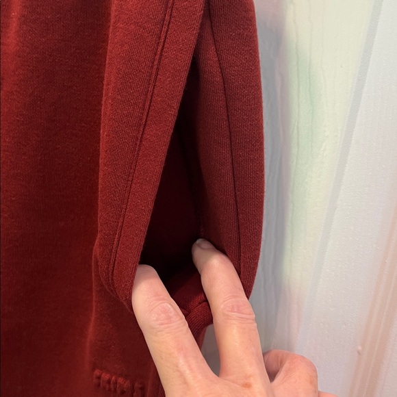 NWT SKIMS COTTON FLEECE CLASSIC STRAIGHT LEG PANT LIMITED EDITION MERLOT XSMALL - Picture 12 of 15